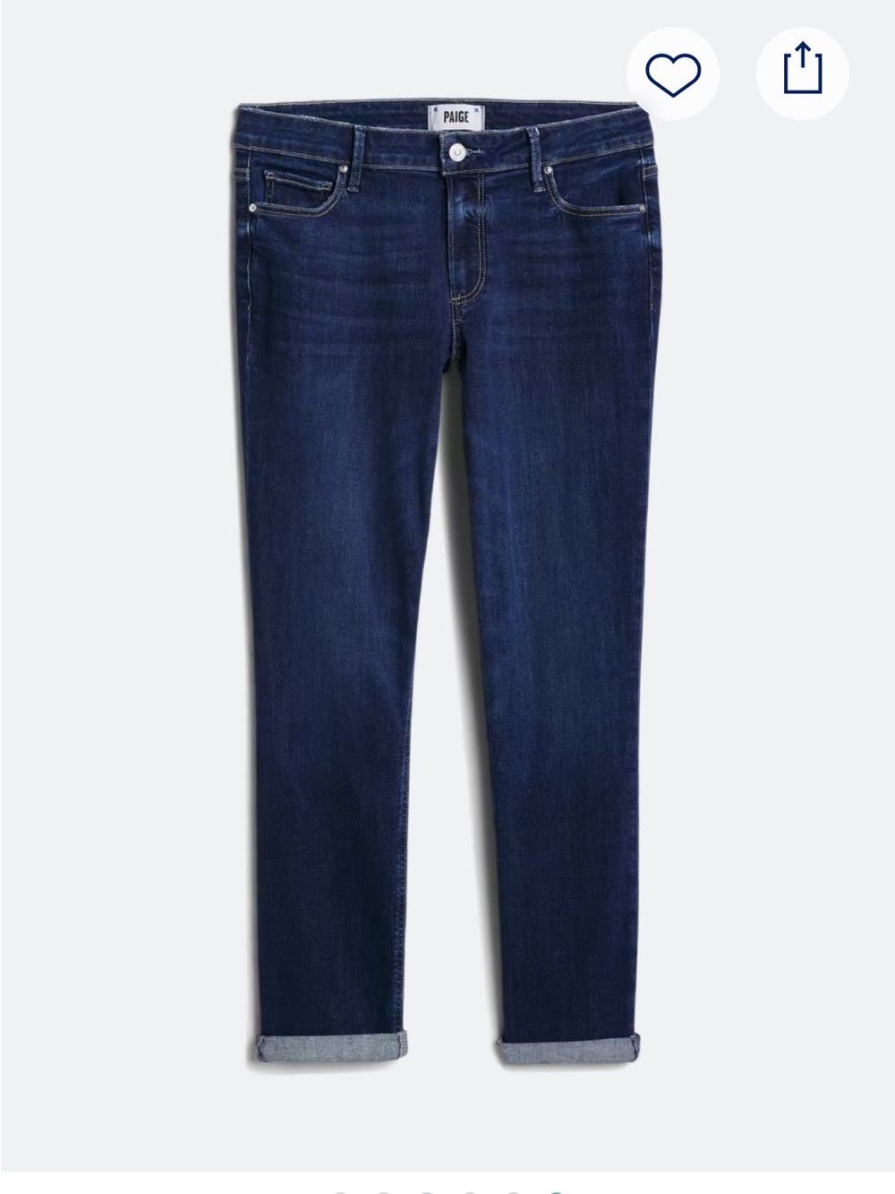 Paige Dark Blue Women's Straight-Leg Jeans - Classic Denim-Size32